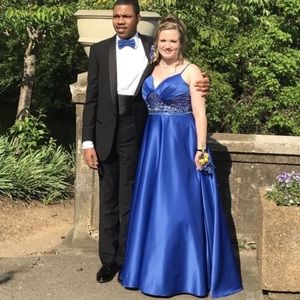Royal Blue Rachel Allan Prom Dress